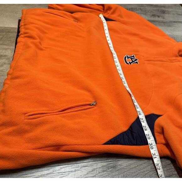 Auburn Tigers Jacket Mens 2XL Reversible‎ Nylon Fleece Pullover Pro Player Y2K - Picture 8 of 13